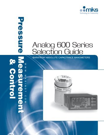 Baratron Analog 600 Series Selection Guide - Ideal Vacuum Products