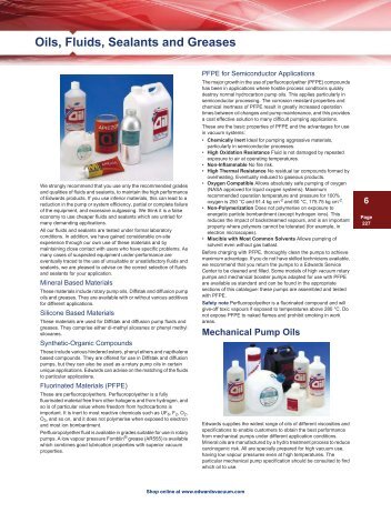 Oils, Fluids, Sealants, & Greases - Ideal Vacuum Products