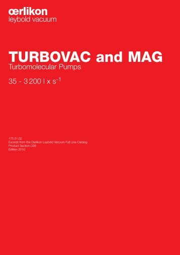 TURBOVAC and MAG - Vacuum Products Canada Inc.