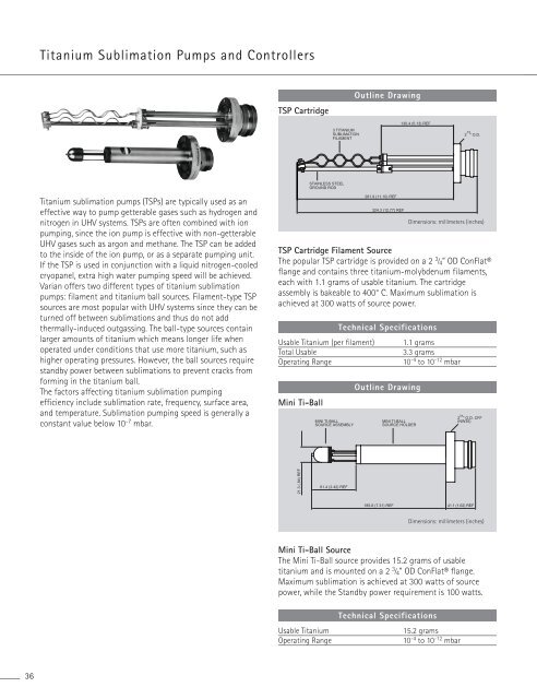 Ion Pumps Varian, Inc. Vacuum Technologies - Ideal Vacuum Products