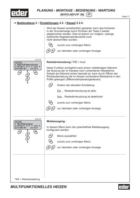 Bedienungsanleitung Biovent SLC - Eder