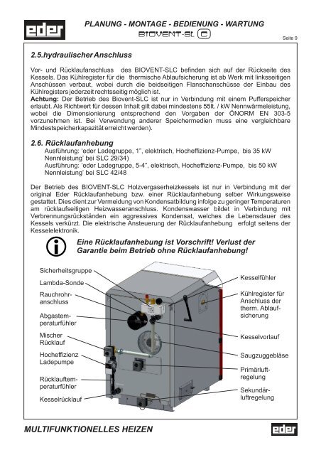 Bedienungsanleitung Biovent SLC - Eder