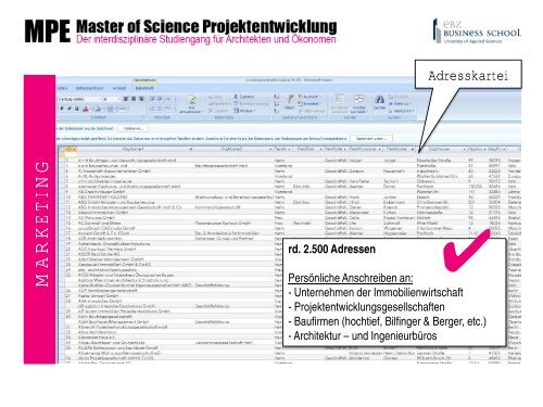 Master of Science (M.Sc.) - EBZ Business School