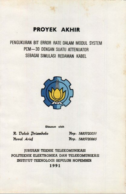 pengukuran bir error rate dalam modul system pcm-30 ... - Digilib ITS