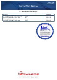 Edwards, GV160 Dry Vacuum Pumps Instruction Manual