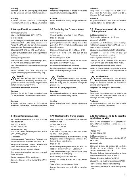 Leybold, SOGEVAC, SV200, SV300, BR2, Operating Instructions