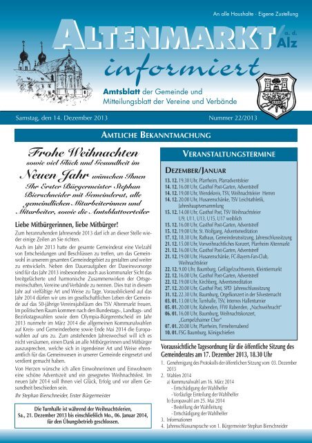Amtsblatt Nr. 22 / 2013 - Altenmarkt a. d. Alz