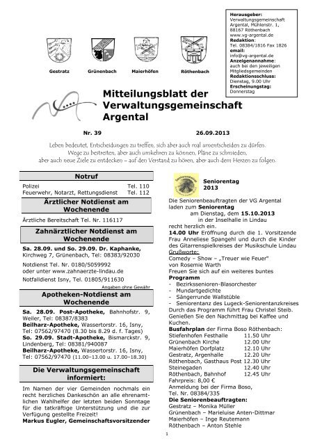 Mitteilungsblatt vom 26.09.2013.pdf - bei der ...