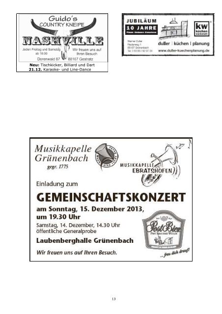 Mitteilungsblatt vom 12.12.2013 - bei der Verwaltungsgemeinschaft ...