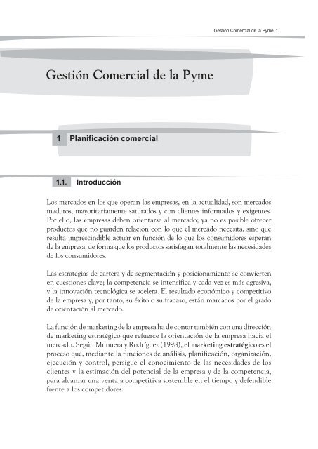 GESTIÃN COMERCIAL DE LA PYME - Ideaspropias Editorial