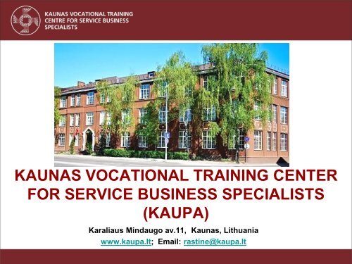 kaunas vocational training center for service business specialists