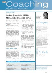 Locken Sie mit der APFEL- Methode Geistesblitze ... - Die Ideeologen