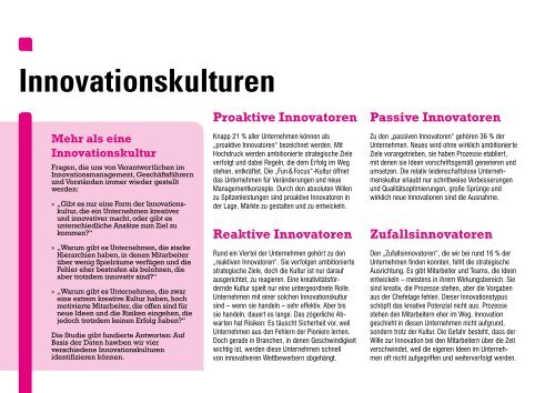 Erfolgsfaktor Innovationskultur - Die Ideeologen