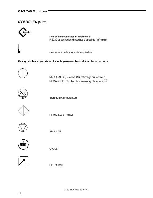 CAS 740 Moniteur de signes vitaux