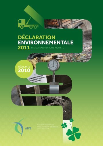 DÃ©claration environnementale 2011 2010 - Idelux