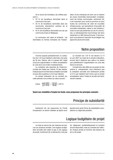 Strategic plan and management contract 2008-2010 - Idelux