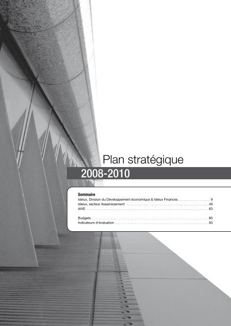 Strategic plan and management contract 2008-2010 - Idelux