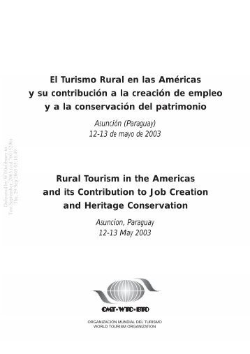 El Turismo Rural en las Américas - IDESTUR - Instituto de ...