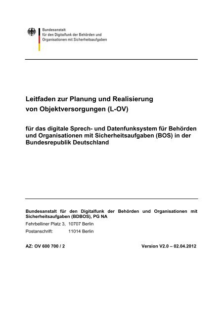 Leitfaden zur Planung und Realisierung von Objektversorgungen (L ...