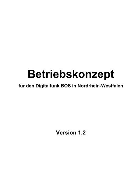 Betriebskonzept - Institut der Feuerwehr Nordrhein-Westfalen