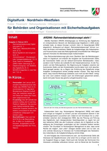 ardini-newsletter 03 - Institut der Feuerwehr Nordrhein-Westfalen