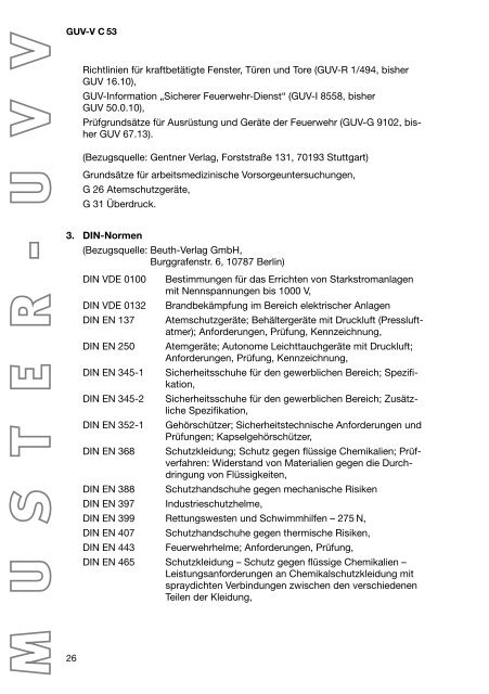 GUV-V C53 - Regelwerk des Bundesverbandes der Unfallkassen