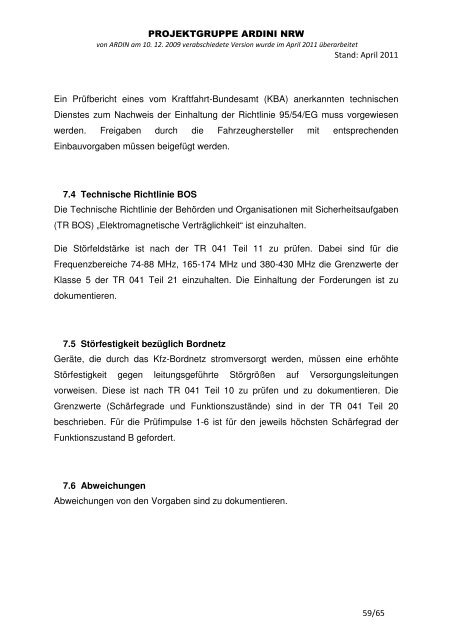 Grundanforderungen an digitale Endgeräte - Muster - Institut der ...