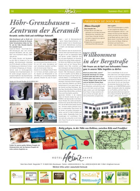 Sommer-Post 2011 - Hotel Heinz