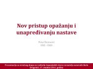 Nov pristup opaÅ¾anju i unapreÄivanju nastave - Institut za druÅ¡tvena ...