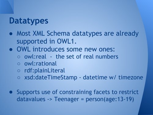 Foundations of Semantic Web Chapter 4 - OWL