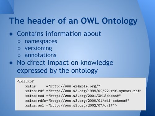 Foundations of Semantic Web Chapter 4 - OWL