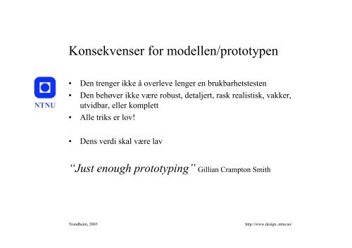 Papirprototyping - NTNU