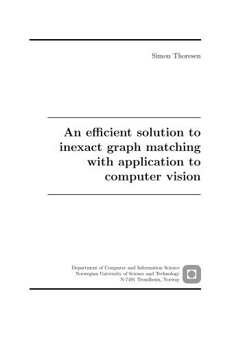 An efficient solution to inexact graph matching with application to ...