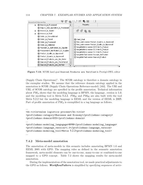 Semantic Annotation for Process Models: - Department of Computer ...