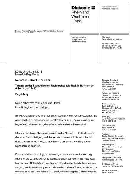 Beitrag von Olaf Maas zum Auftakt der Fachkonferenz - Diakonie ...