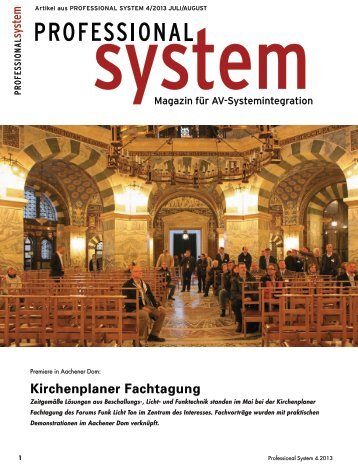 Kirchenplaner Fachtagung - Steffens Systems