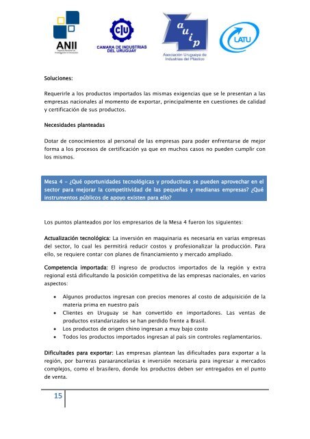 Informe de actividades - Jornada de InnovaciÃ³n en el Sector ... - Latu