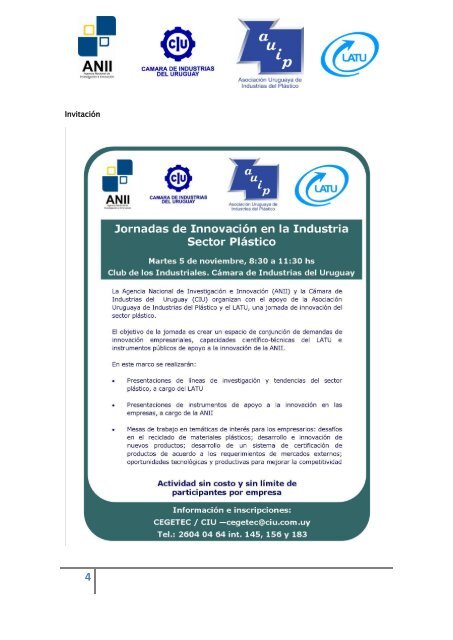 Informe de actividades - Jornada de InnovaciÃ³n en el Sector ... - Latu