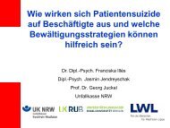 Wie wirken sich Patientensuizide auf BeschÃ¤ftigte aus und welche ...