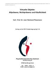 2005 Virtuelle Objekte: AllprÃ¤senz, NichtprÃ¤senz und KÃ¤uflichkeit