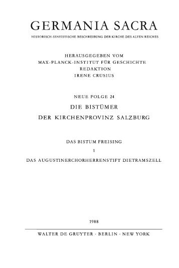 Das Augustinerchorherrenstift Dietramszell