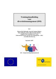 Training manual for diversity management - idm - International ...