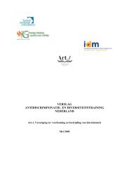 verslag antidiscrimininatie- en diversiteitstraining nederland - idm ...