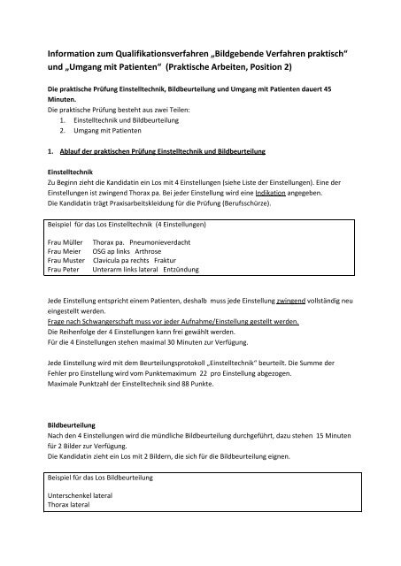 Information zum Qualifikationsverfahren â€žBildgebende ... - FMH