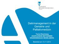 Delirmanagement in der Geriatrie und Palliativmedizin - EvKB