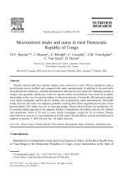 Micronutrient intake and status in rural Democratic ... - ResearchGate
