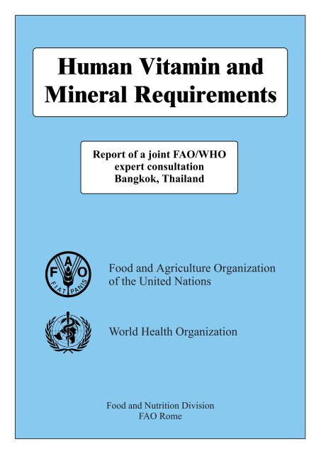 Human Vitamin and Mineral Requirements - Idpas.org