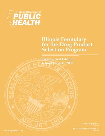 Illinois Formulary for the Drug Product Selection Program