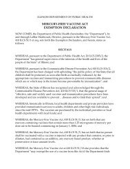 mercury-free vaccine act exemption declaration - Illinois Department ...