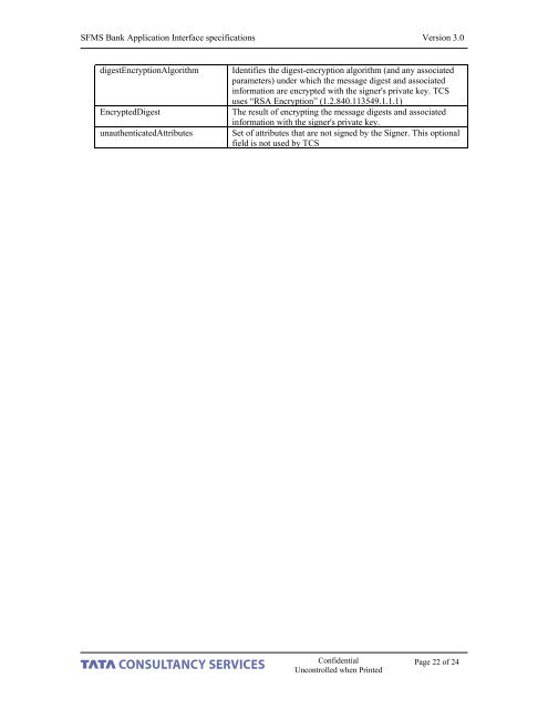 SFMS Bank Application Interface Specifications Document ... - IDRBT